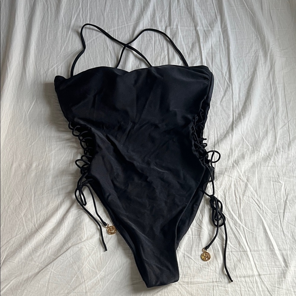 Luli Fama Black One Piece Swimsuit